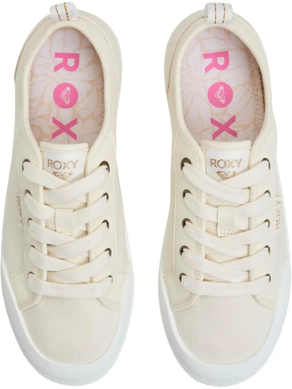 Women's Cream Lightweight Low Top Lace Up Casual Fashion Shorebreak Sneakers